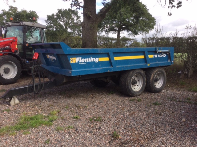 Used Fleming TR HD10 10T dump trailer